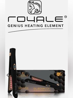 Royale Gladiator Hair Tool - Black with Rose Gold Accents